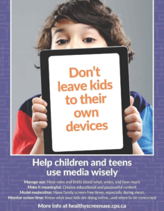 Don’t leave kids to their own devices