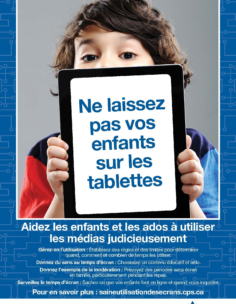 Ne laissez pas vos enfants sur les tablettes