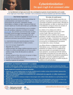 Cyberintimidation : De quoi s’agit-il et comment aider