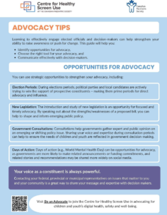 Engaging elected officials and decision-makers: Advocacy tips