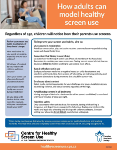 How adults can model healthy screen use