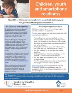 Children, youth and smartphone readiness